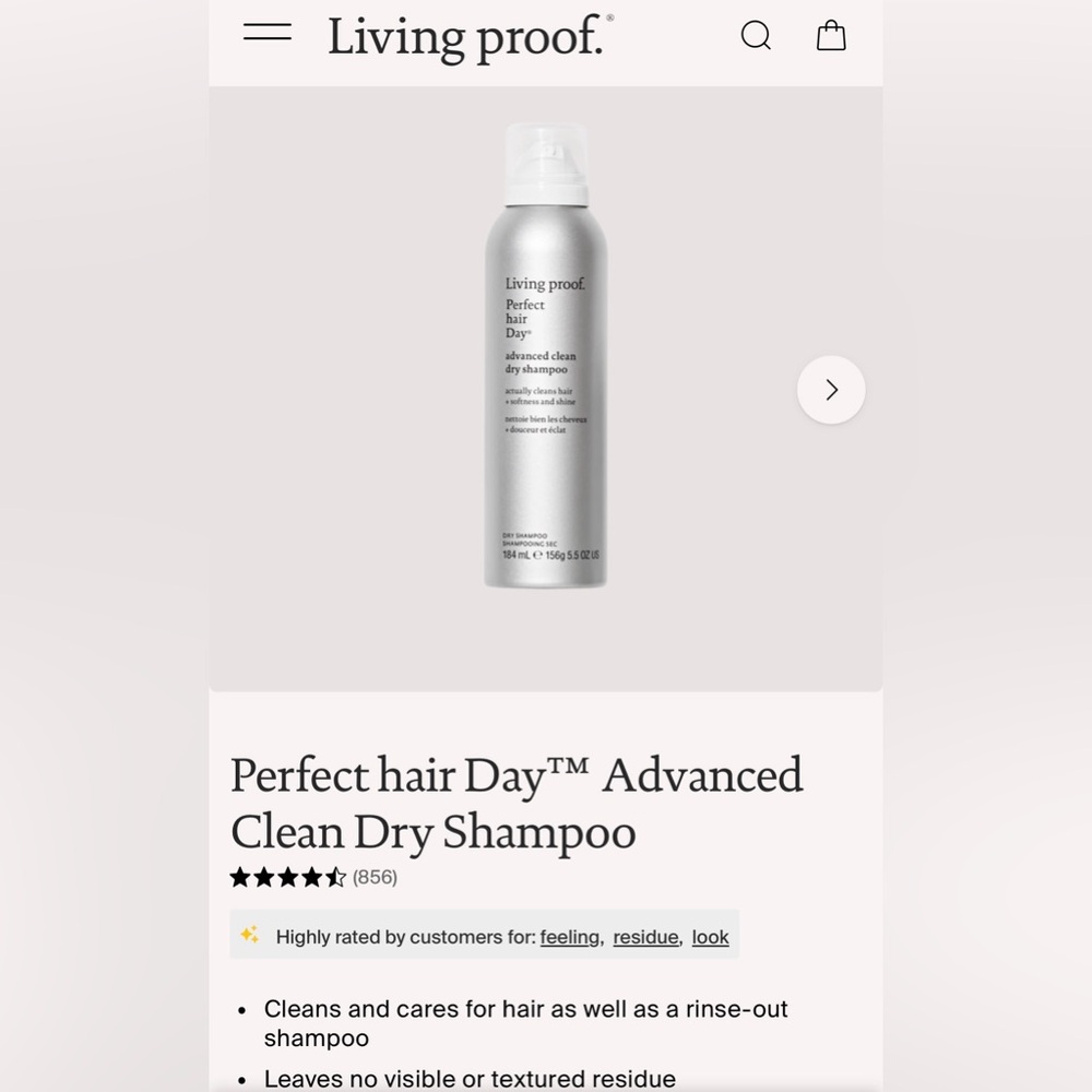 Living Proof Perfect Hair Day Advanced Clean Dry Shampoo